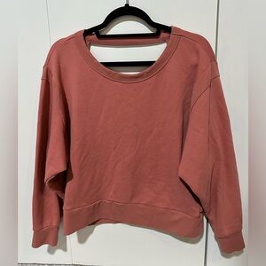 Victoria Sport Rust Heathered Fleece Pullover Sweatshirt - Size M